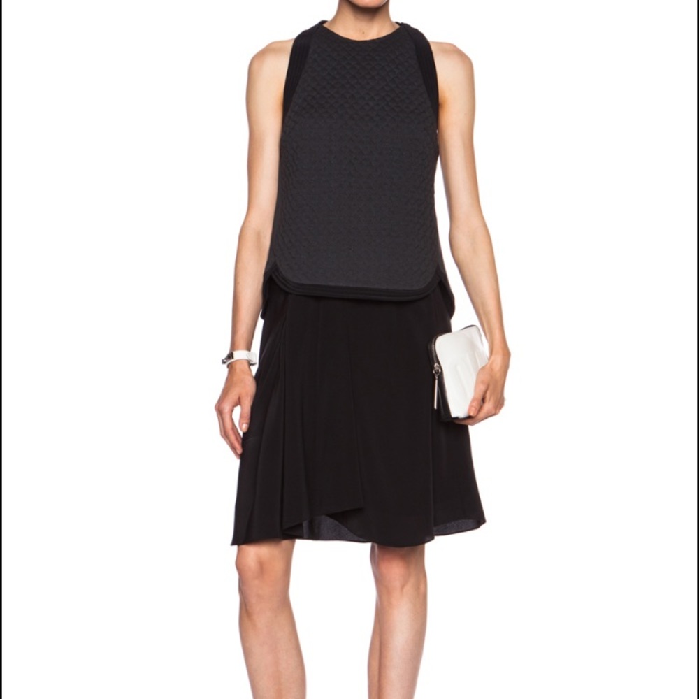 Phillip Lim snakeskin quilted silk dress sz 6