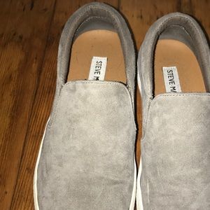 Steve Madden Grey Slip Ons