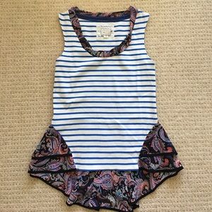 Anthropologie Stripe/Paisley Tank