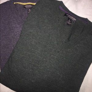 2 Mens Banana Republic Merino Sweaters