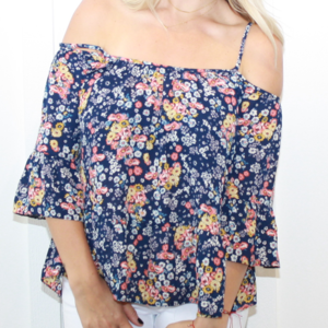 Cold Shoulder Floral Top