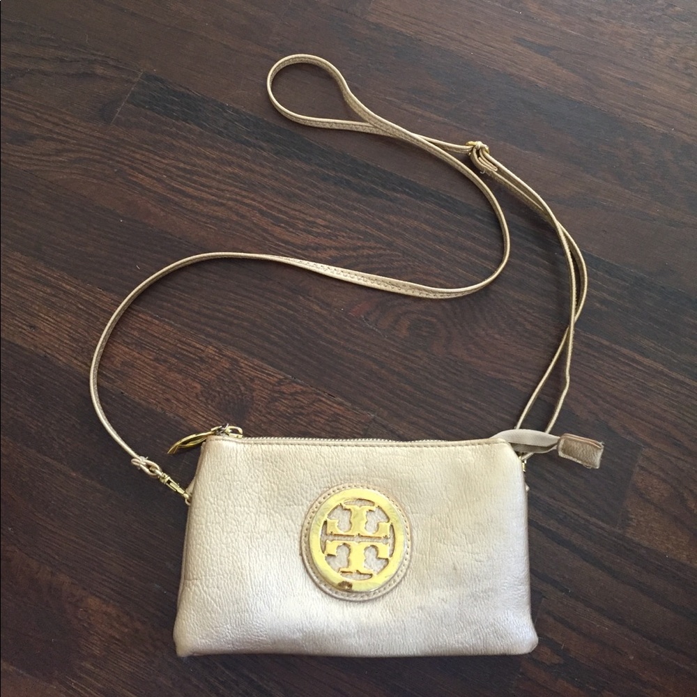 Gold Tory Burch purse