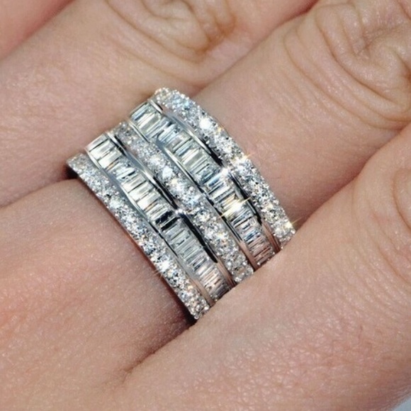 ⚡️MadrinaRingLabDiamondsEternityBand/Wedding/Bling - Picture 2 of 2