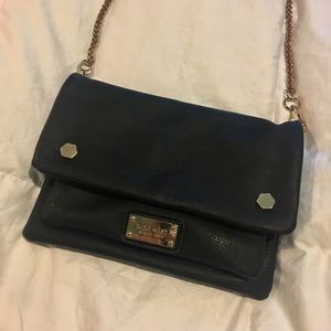 Nine West black and gold chain purse/clutch