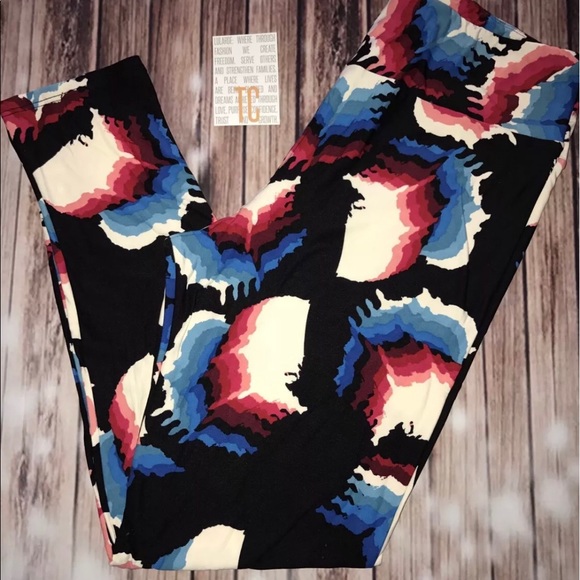 LuLaRoe Americana TC Leggings USA Red White Blue - Picture 1 of 3