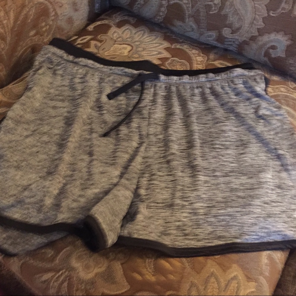 Grey and black shorts