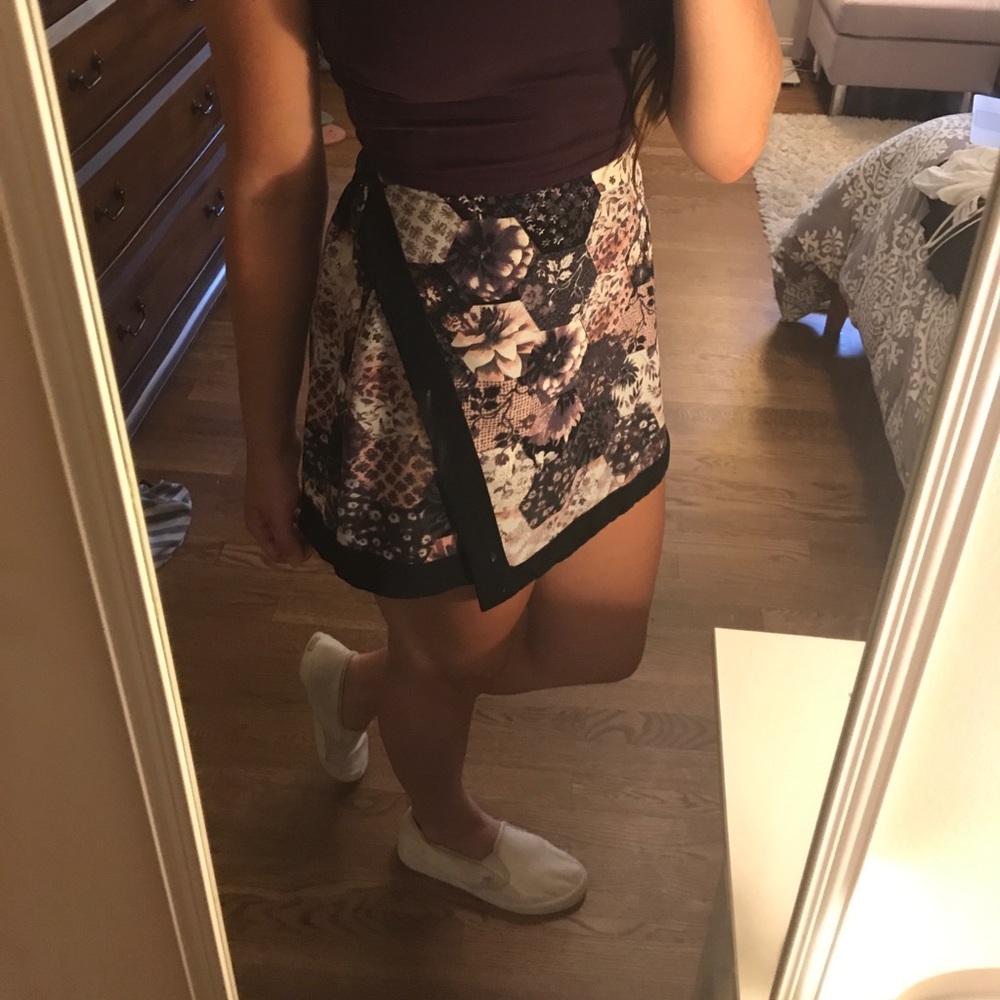 Floral print, cut skirt from target