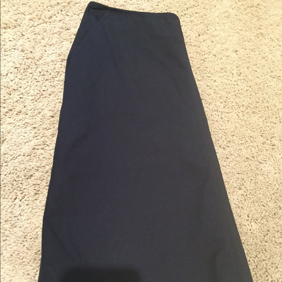 Banana republic navy dress work skirt w pockets - Picture 3 of 3