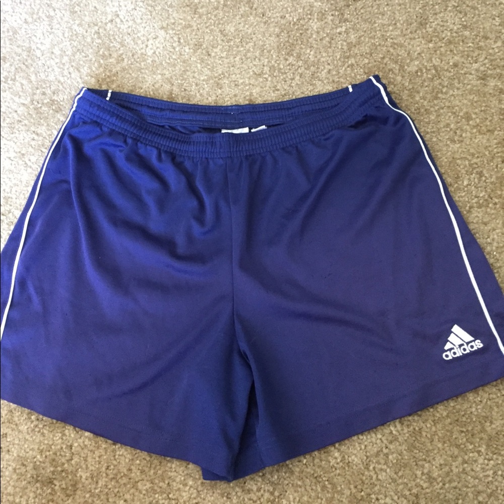 blue adidas athletic shorts