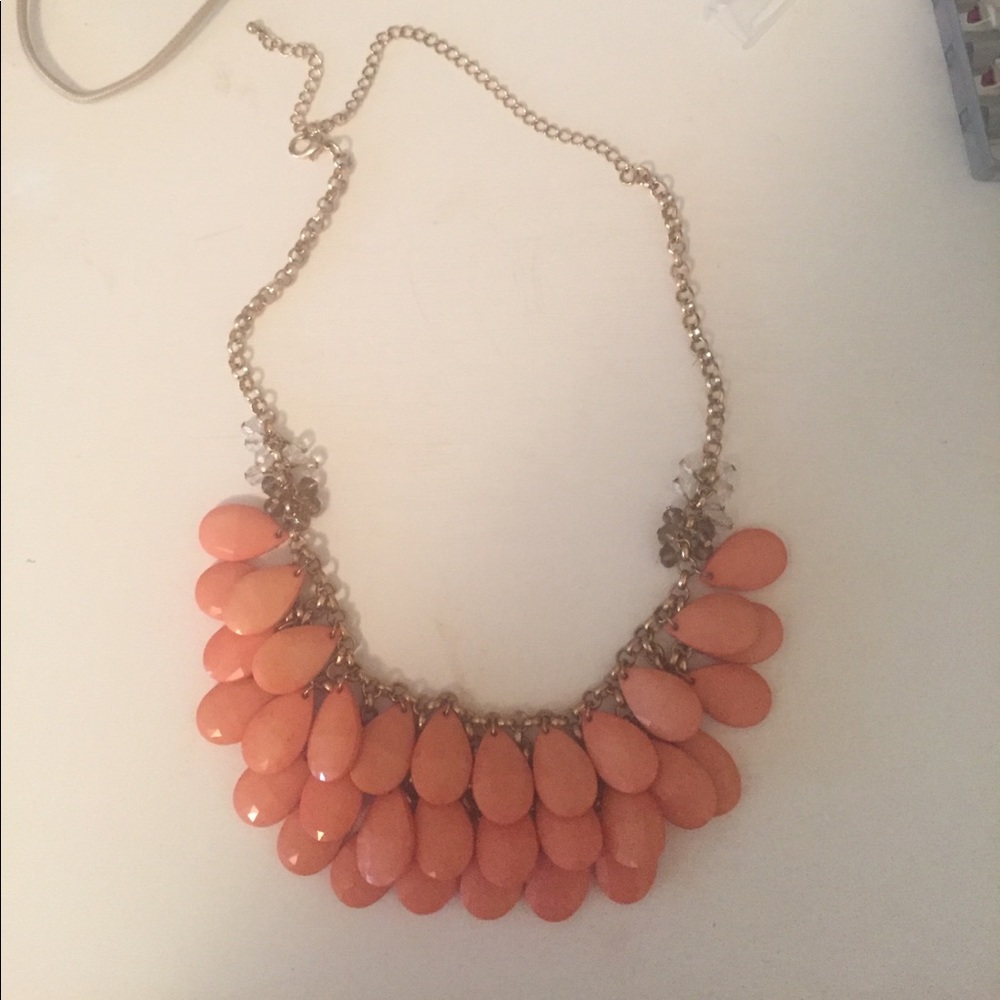 Coral statement necklace