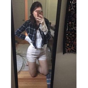 Kate Spade Navy Plaid Jacket