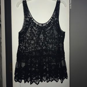 Black sheer designed shirt from express sz: xsmall