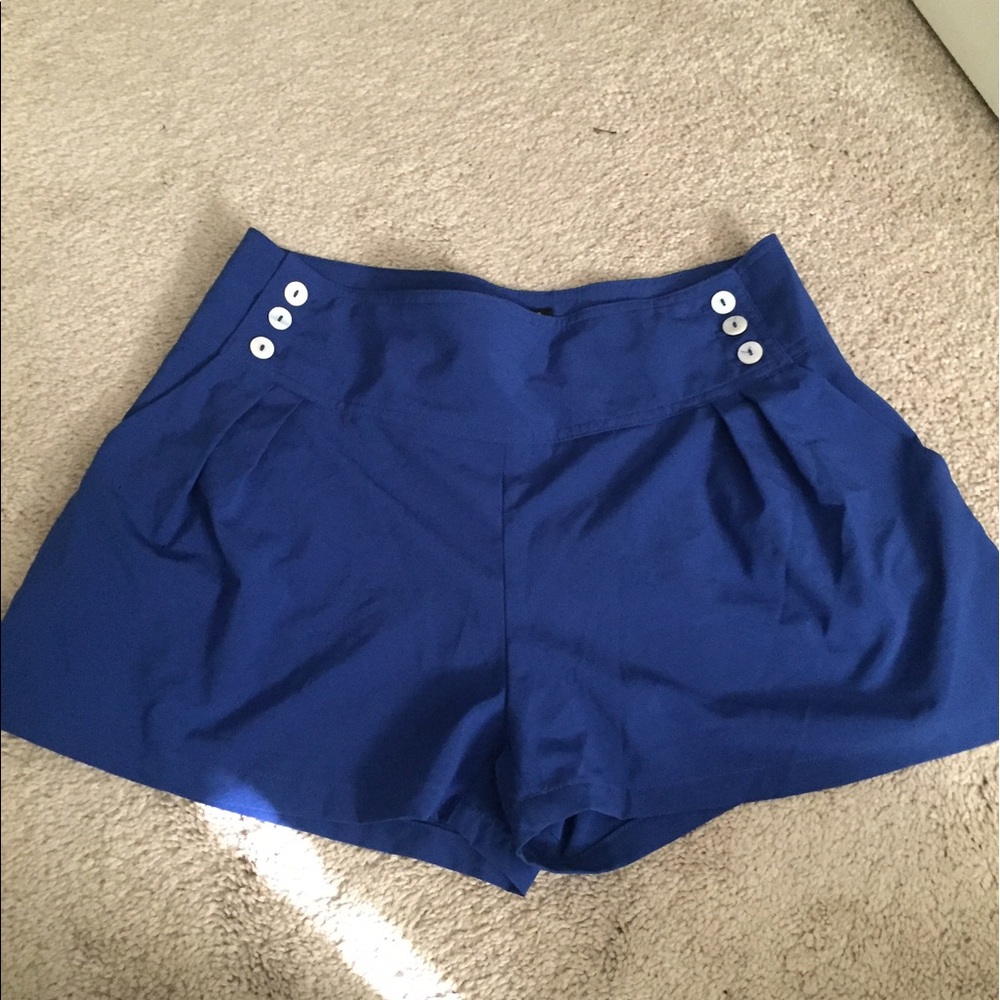 Silky Blue Shorts