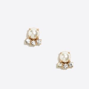 J Crew Crystal Stud Earrings NWT