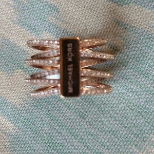 Michael Kors Rose Gold Criss Cross Sparkle Ring