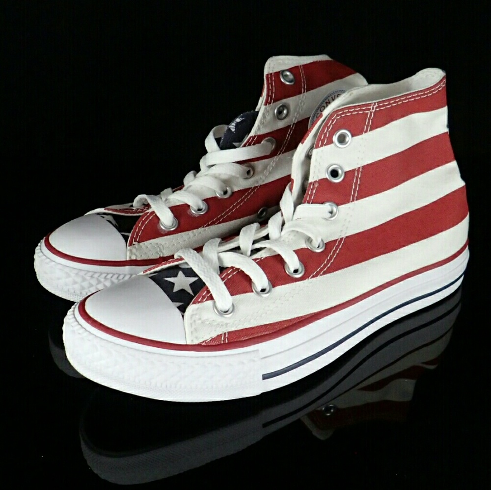 Converse American Flag Hi Top Shoes M5 W7 - New