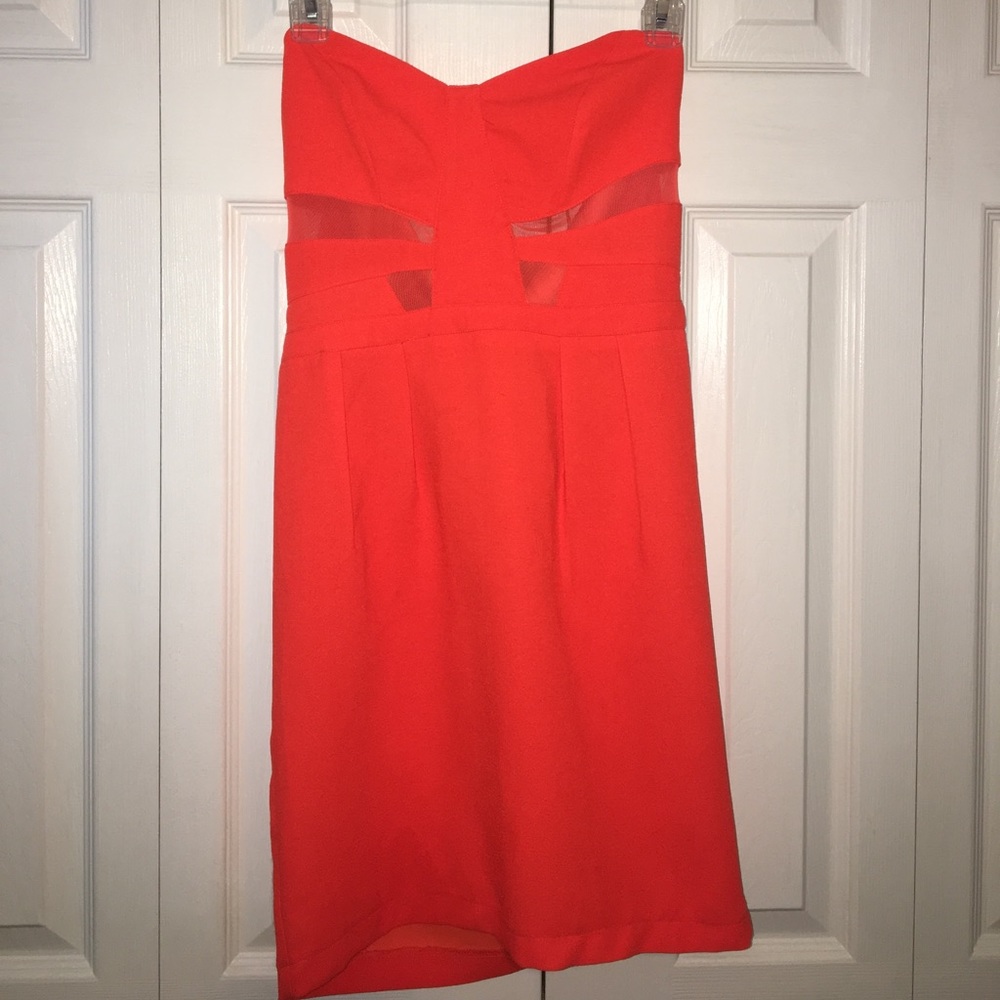 Bright Orange Cocktail Dress