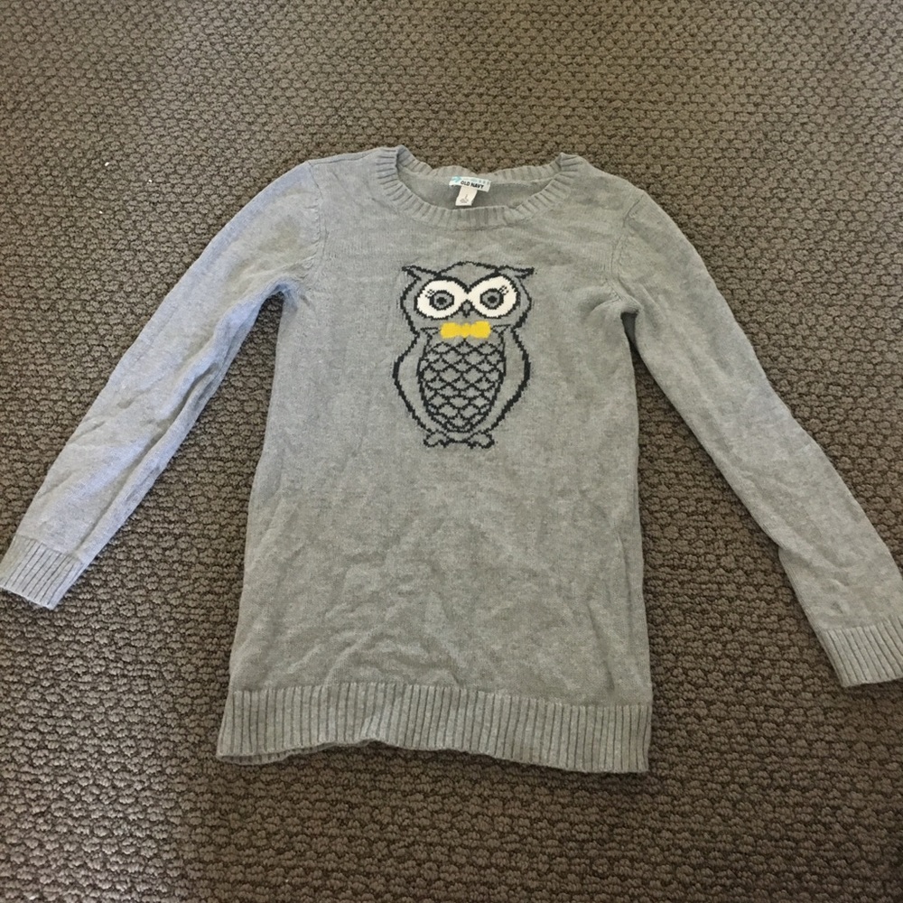 Girls owl sweater