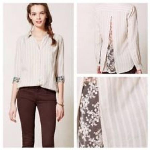 Anthropologie Isabella Sinclaire Lace Button Up XS - Picture 2 of 2