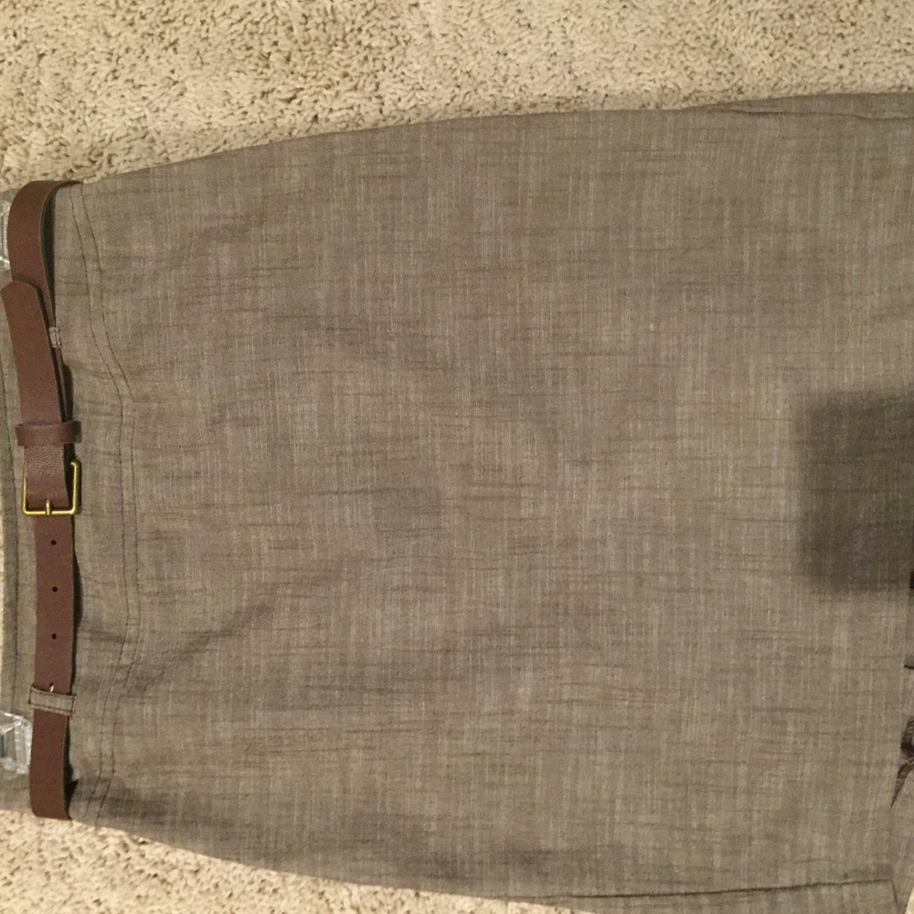 Candies brown / tan pencil skirt w belt