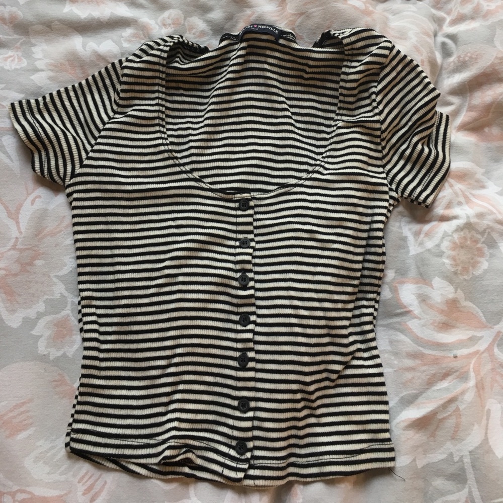 Brandy Melville striped crop top