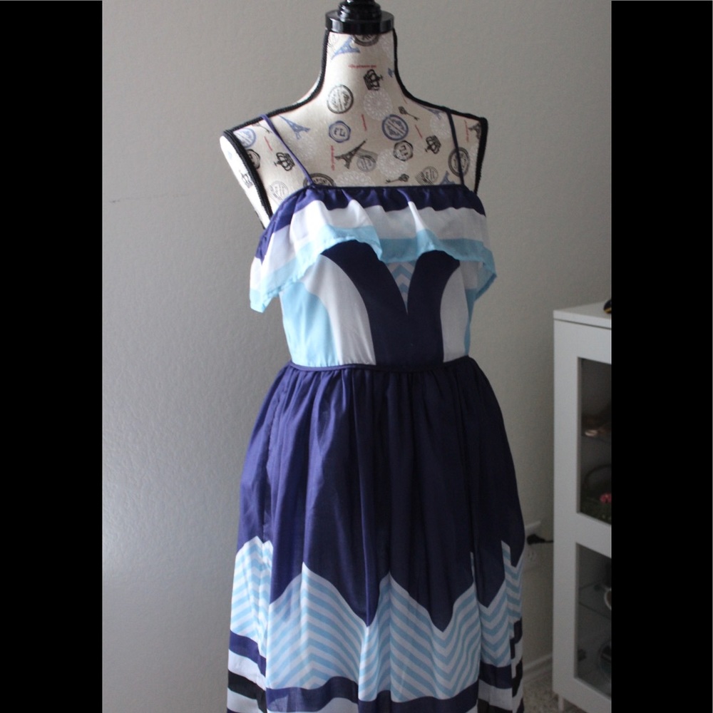 Dear creatures blue dress, ModCloth vintage