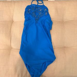 Mikoh Blue Halter One Piece