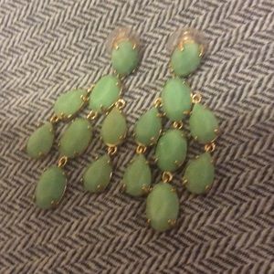 Stella & Dot Mint Green Chandelier Earrings