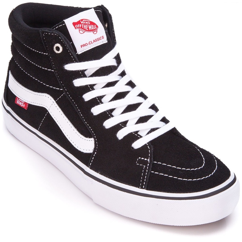 sk8 - hi classic black and white high top vans