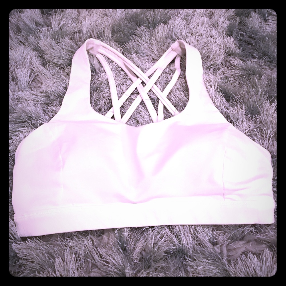Lulu sports bra! I believe it's the energy bra
