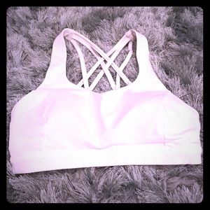 Lulu sports bra! I believe it's the energy bra