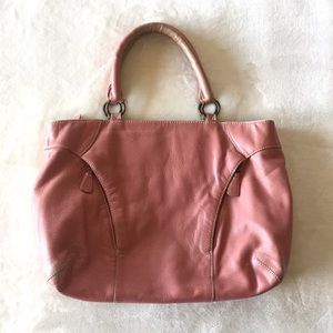 Anthropologie Nest- Leather Pink Satchel