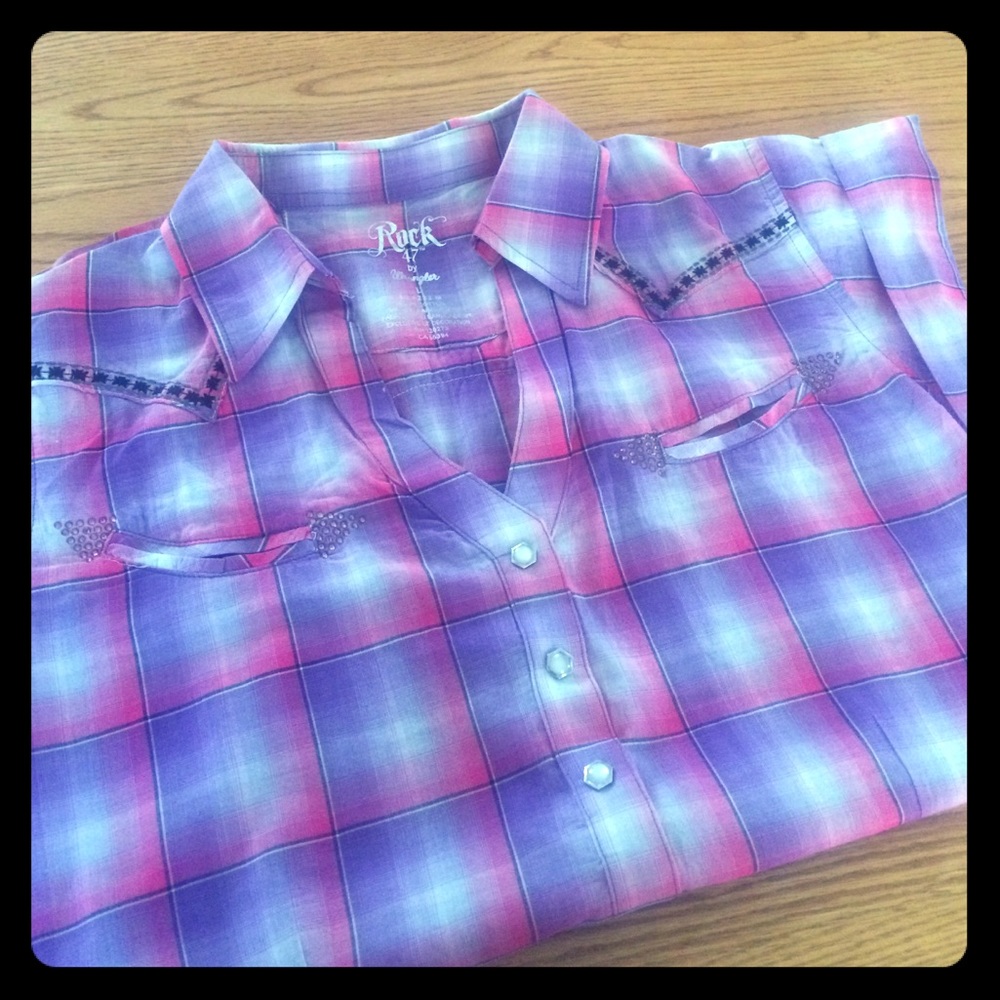 Rock 47 Wrangler western button down shirt