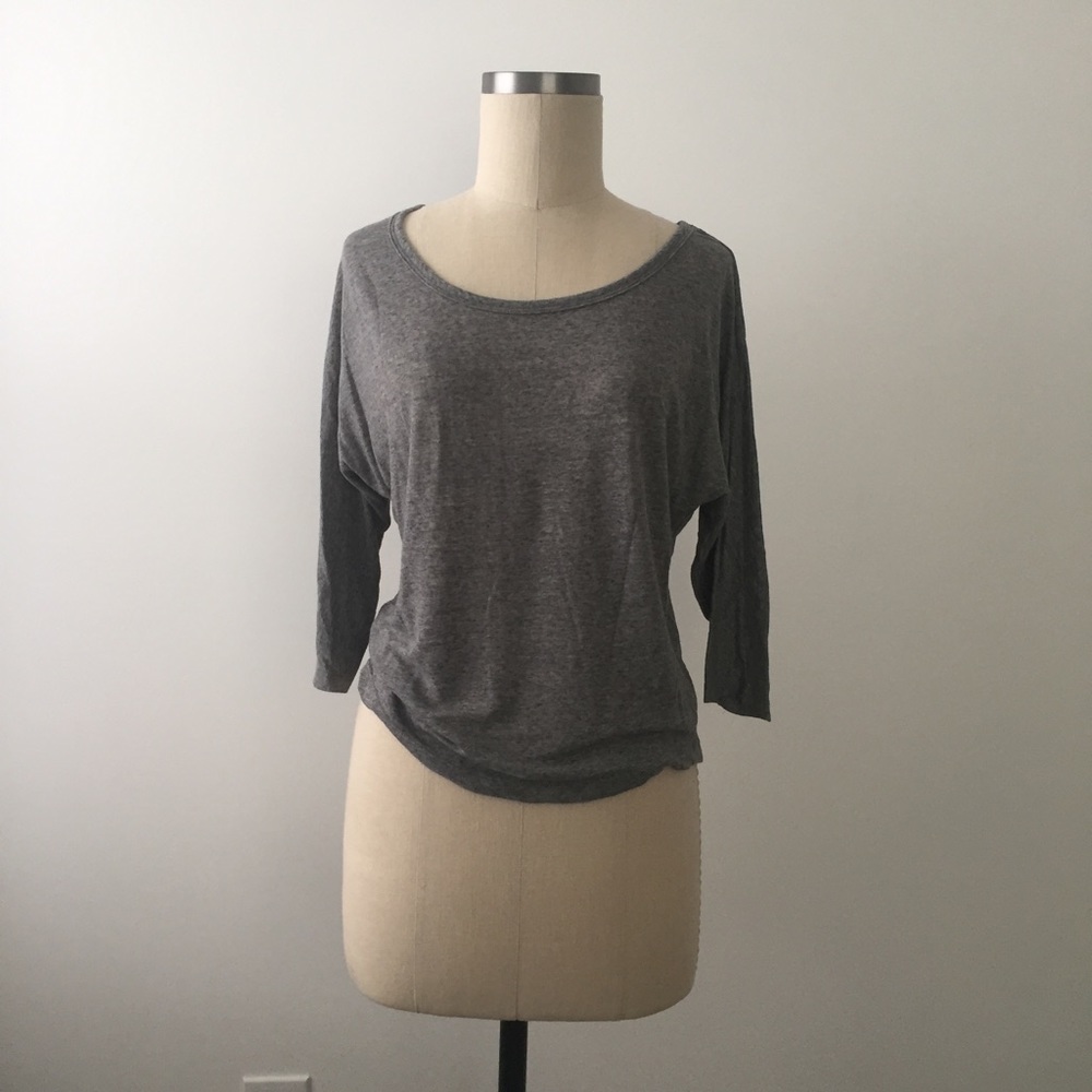 Scoop Neck 3/4 Length sleeve Shirt