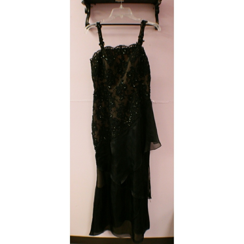Suchada Black Beaded Gown