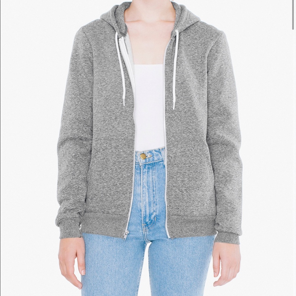 American apparel salt & pepper hoodie small