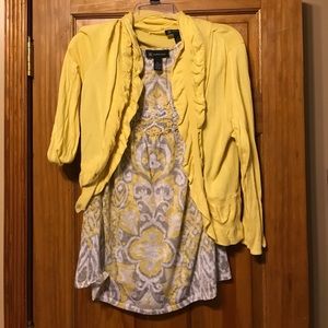 Tank top and cardigan size xl