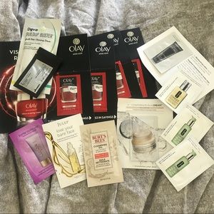 Skincare sample bundle plus 2 hair samples