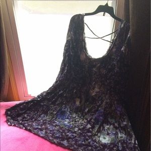 Free People Purple Floral Layered Dress 🌸