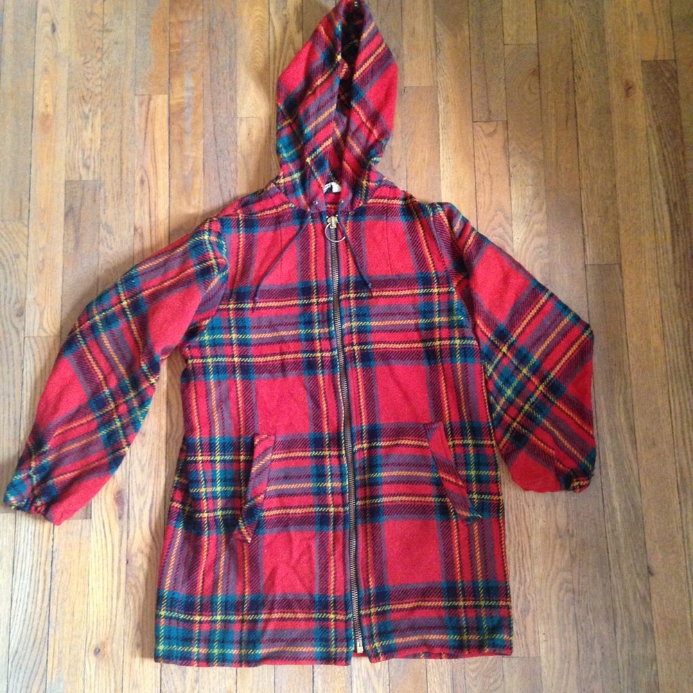 VINTAGE Wool Tartan Coat