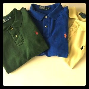Three Polo Ralph Lauren Polos Short Sleeve