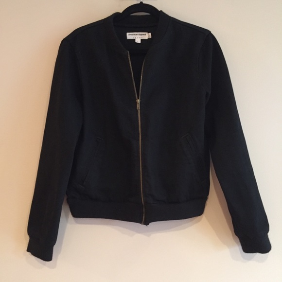 black denim bomber jacket