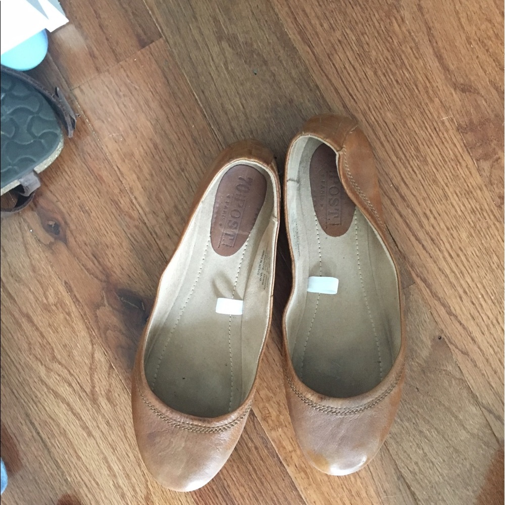 Target fake leather tan flats