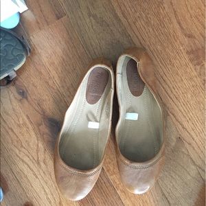 Target fake leather tan flats