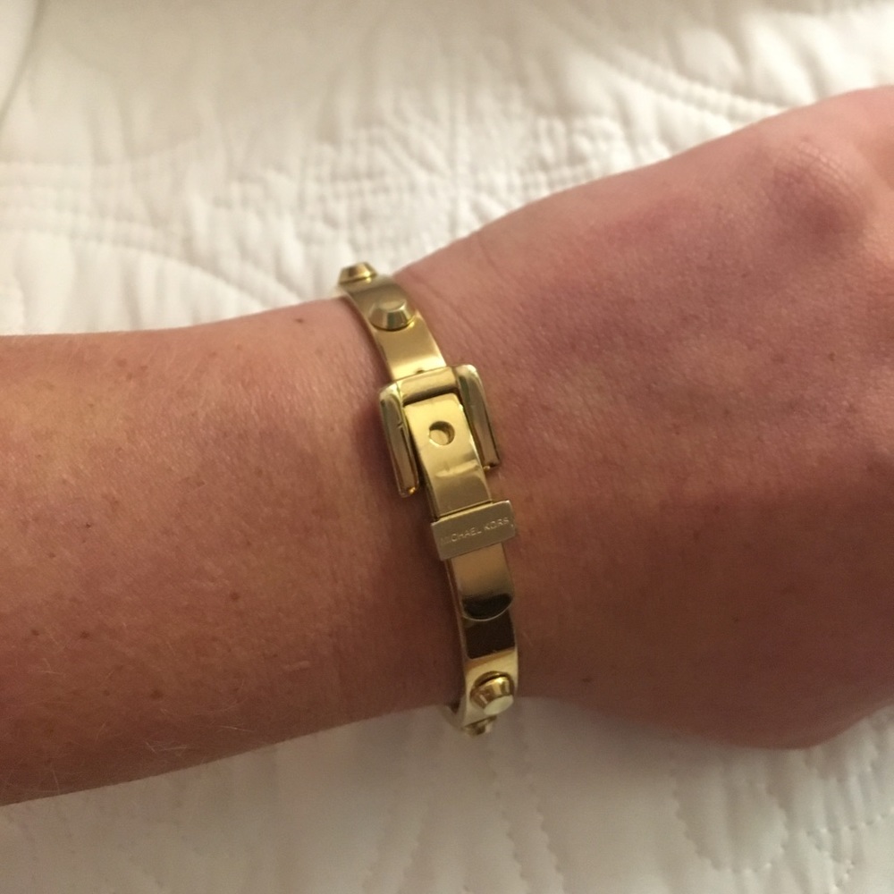 Michael Kors buckle bracelet gold with studs
