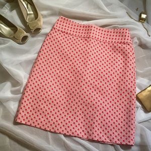 TALBOTS Red and White A-line Skirt Size 4P