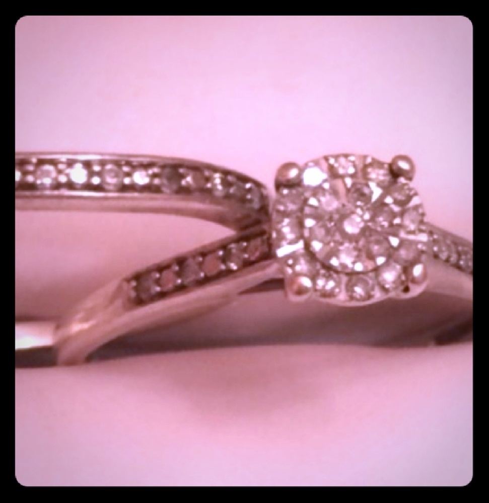 1 ct White Gold Diamond Wedding Set
