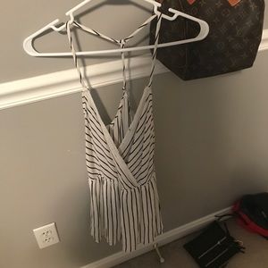 Black and white romper