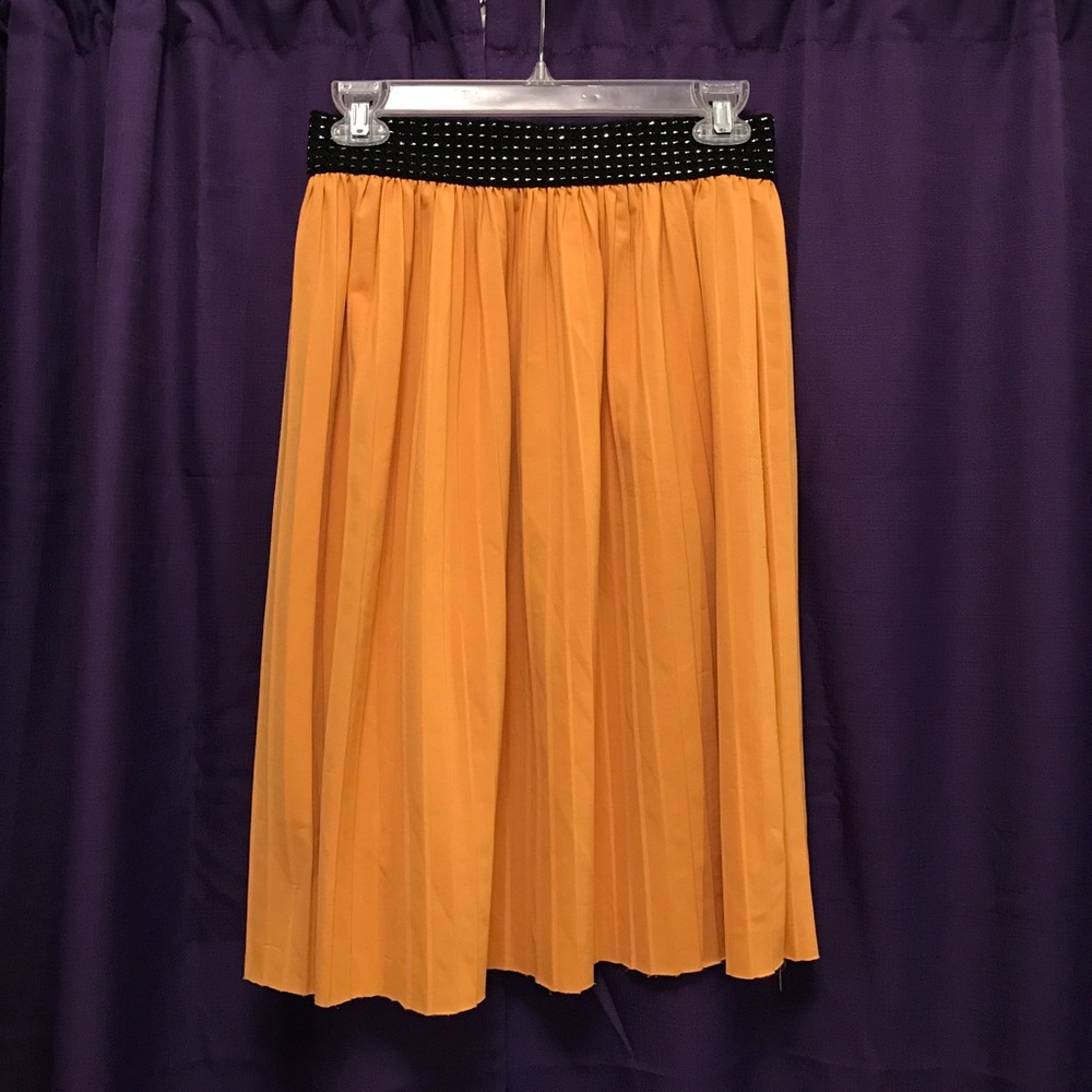 Yellow Pleated Skirt