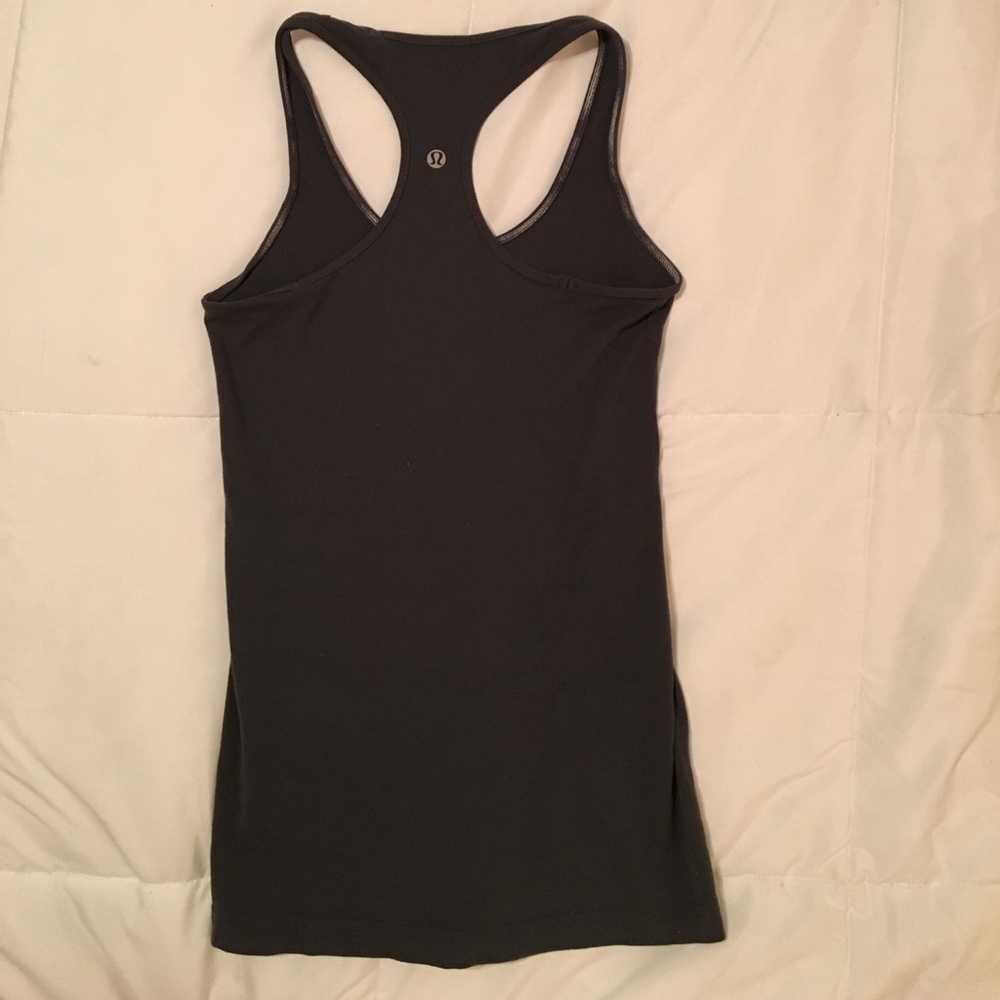 Dark grey tight Lululemon workout tank top